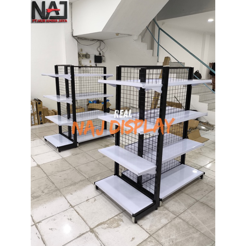 RAK MINIMARKET 4 Susun Double Star Rak toko Minimarket 150cm
