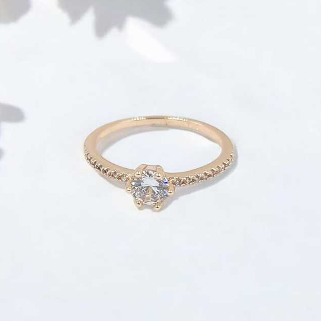 Xuping Cincin Solitaire Cincin Kasual Wanita 5045