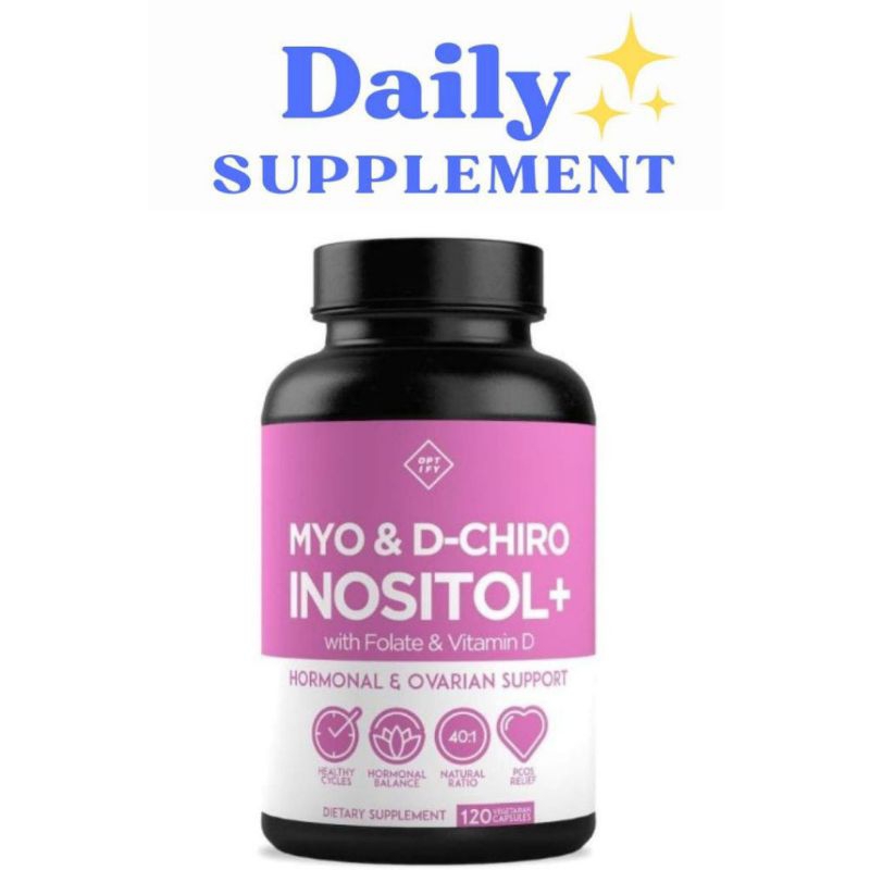 OPTIFY MYO & D-CHIRO INOSITOL + With Fotale & Vitamin D 120 Vegetarian Capsules Inositol For Pcos