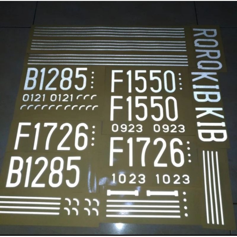Sticker Plat Mobil Font Baru & Lama