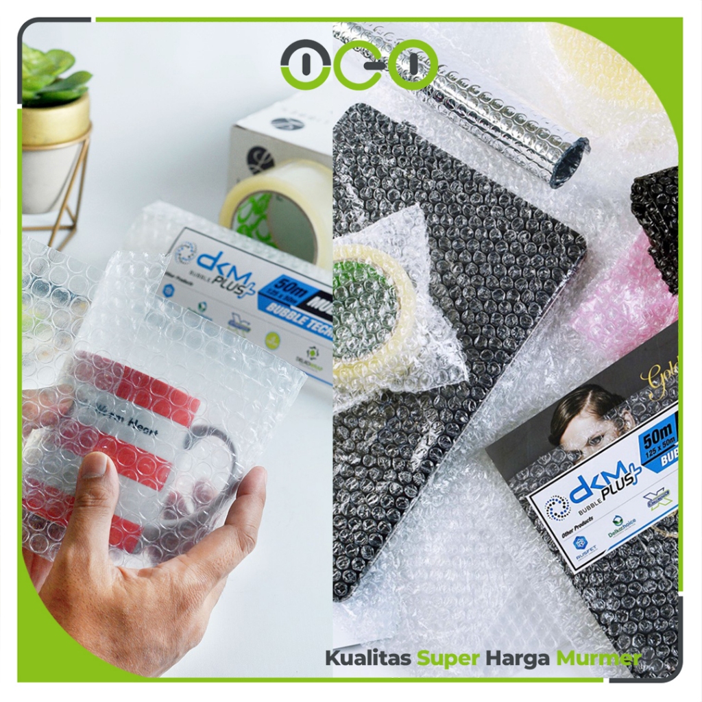 

IK6 Plastik Bubble Wrap Roll Kecil Ukuran 30cm s/d 125cm x 50meter Warna Bening dan Hitam DKM dan