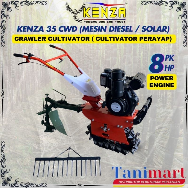 KENZA CRAWLER CULTIVATOR / MESIN DANGIR / MESIN BAJAK / TRAKTOR MINI / CULTIVATOR MINI / MESIN DANGI