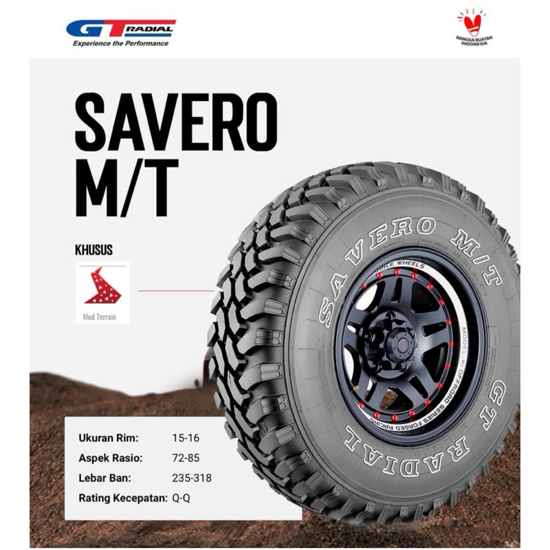 ban mobil 31x10.5 r15 GT Gajah Tunggal Savero MT ukuran 31 10.5 15 ban M/T 31 x 10.5 r15