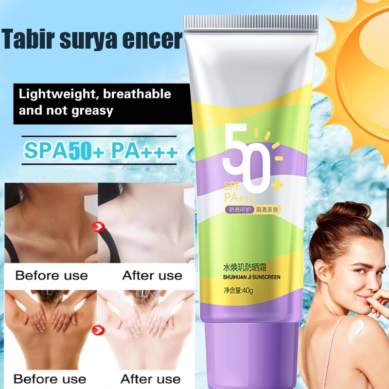 Tabir Surya Ringan SPF50 PA++++ Losion Tabir Surya Pemutih Krim Pencerah Tabir Surya Seluruh Tubuh T
