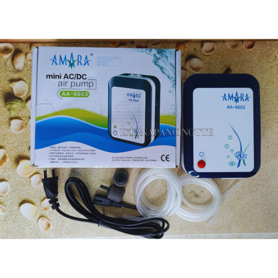 AMARA MINI AC/DC AIR PUMP AA 6603 AIR PUMP MINI AQUARIUM