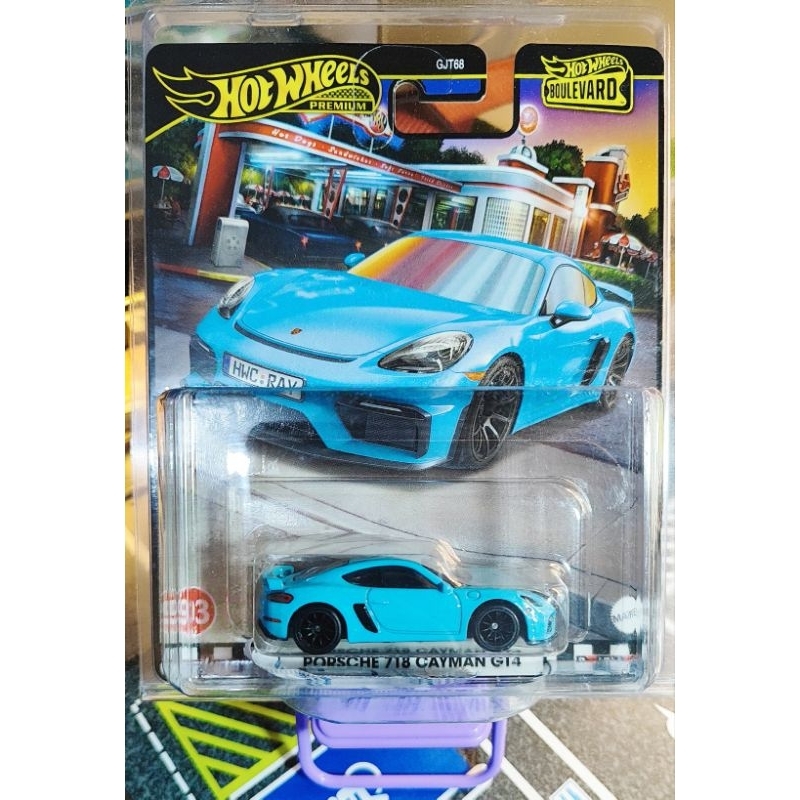 Hotwheels Boulevard Porsche 718 Cayman GT4 (Free Protector)