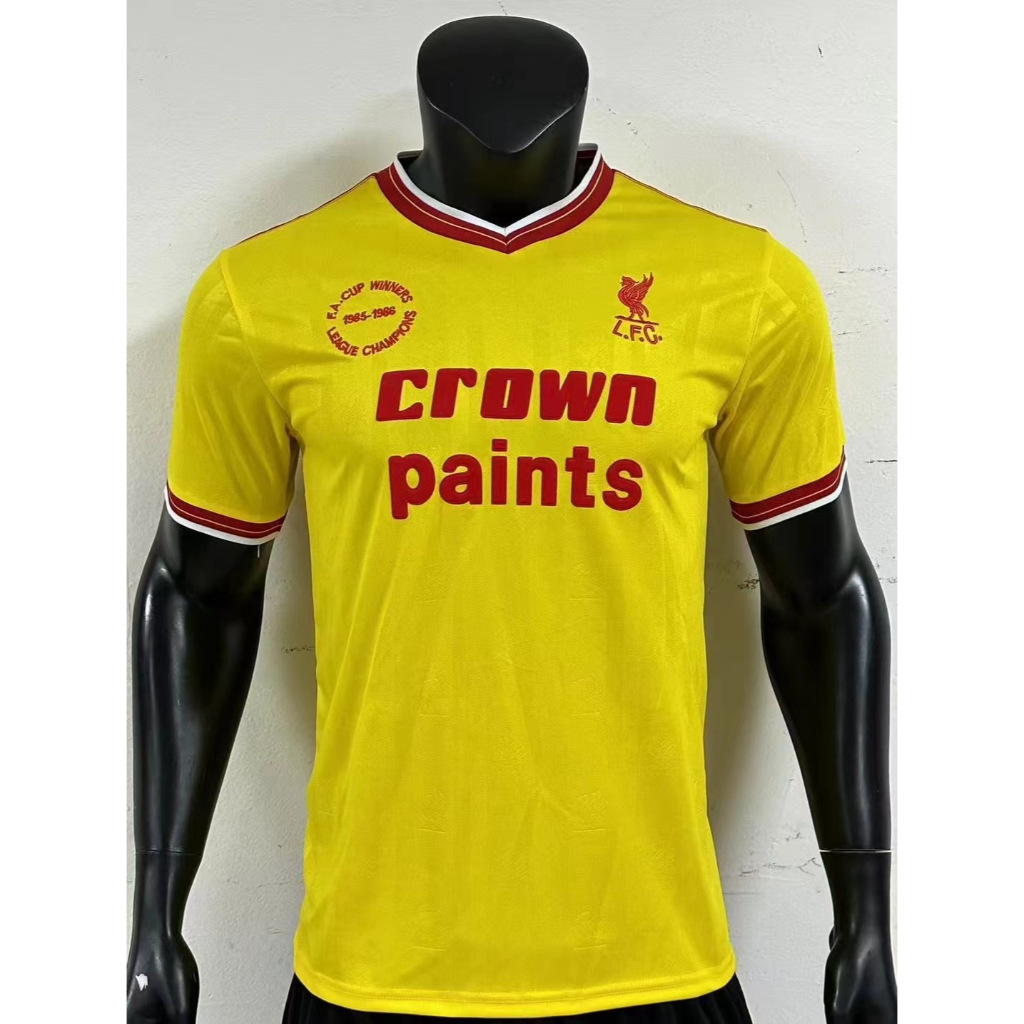 BAJU BOLA JERSEY LIVERPOOL 3RD RETRO 1985 1986 DOUBLE WINNER CROW PAINTS JERSEY LIVERPOOL RETRO KUNI