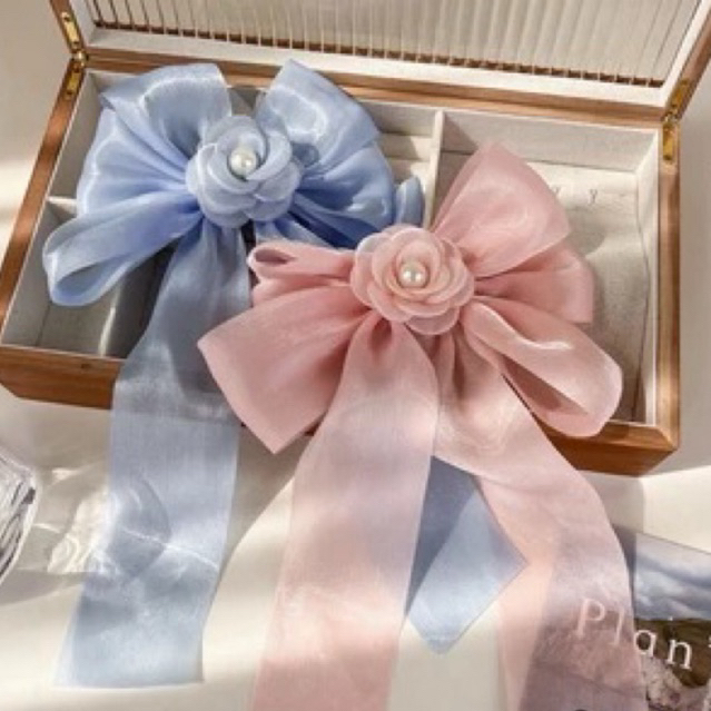 

flower pearl ribbon / pita bunga estetik / pita estetik premium