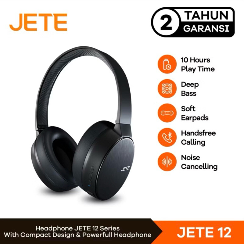 Headset Bluetooth Headphone Bluetooth JETE 12