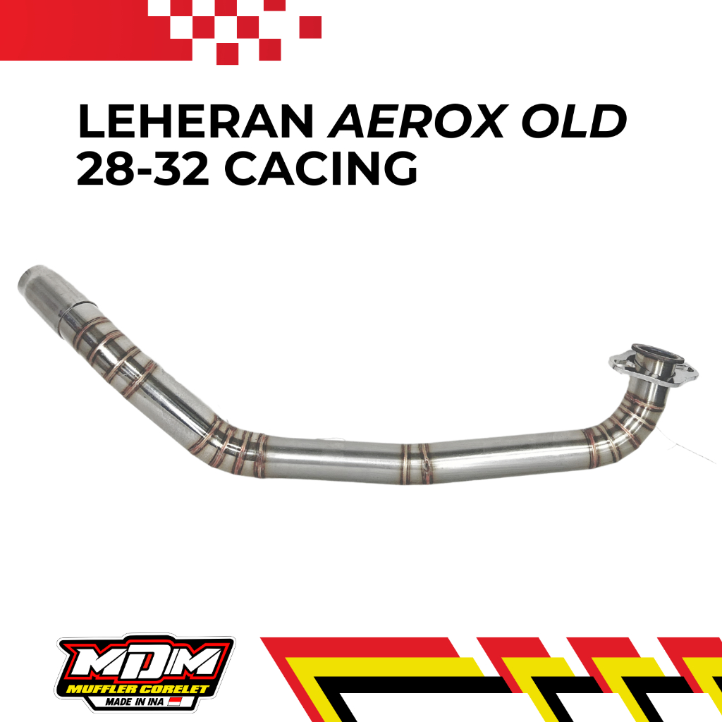 MDM RACING MUFFLER Pipa Leher Kenalpot Aerox OLD 28/32 MM Cacing
