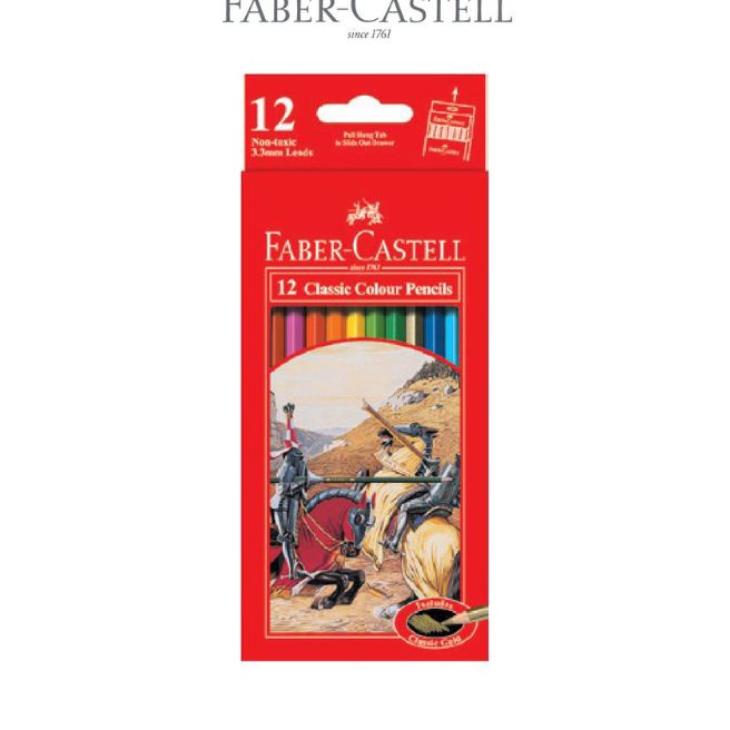 

KF7 Pensil warna Faber Castell 12 panjang Classic 1set12wrn