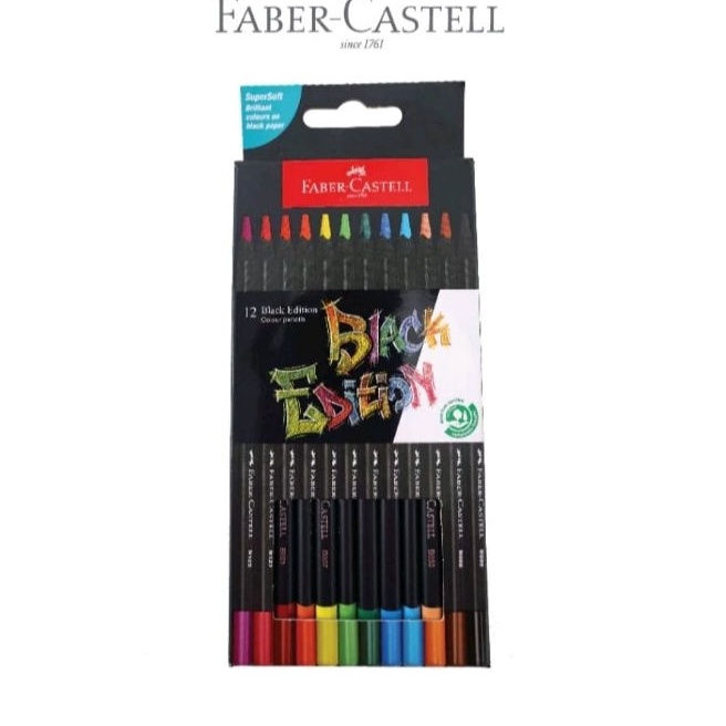 

Hematku Pensil Warna 12 Black Edition Faber Castell 116412