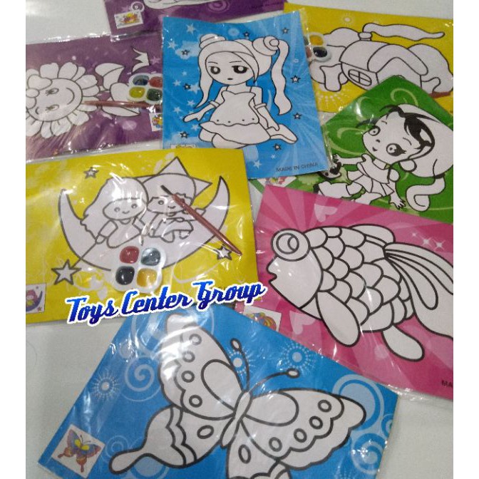 

HJ6 2pcs Mainan cat air tanggung 13x17cm