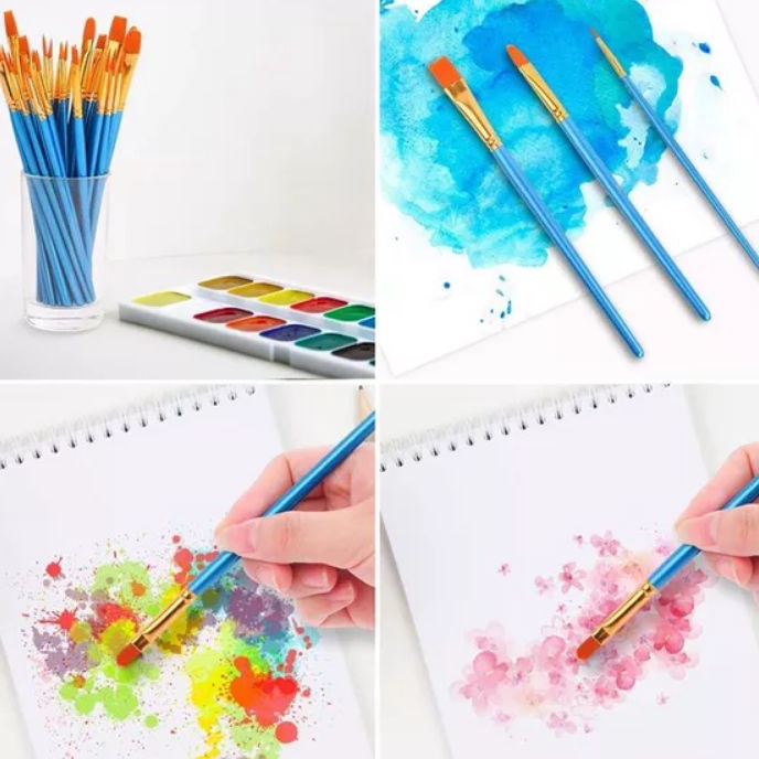 

berkualitas 1pcs Brush Kuas Cat Air Cat Minyak Kuas Cat Lukis Brush Body Painting