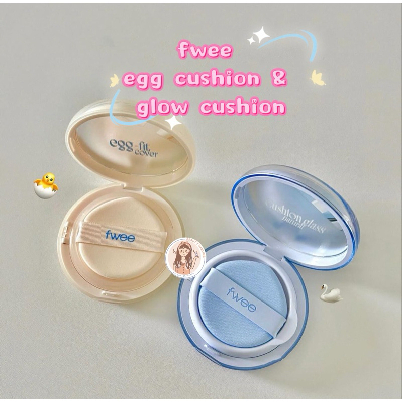 READY NO PO FWEE CUSHION EGG CUSHION | GLASS NATURAL