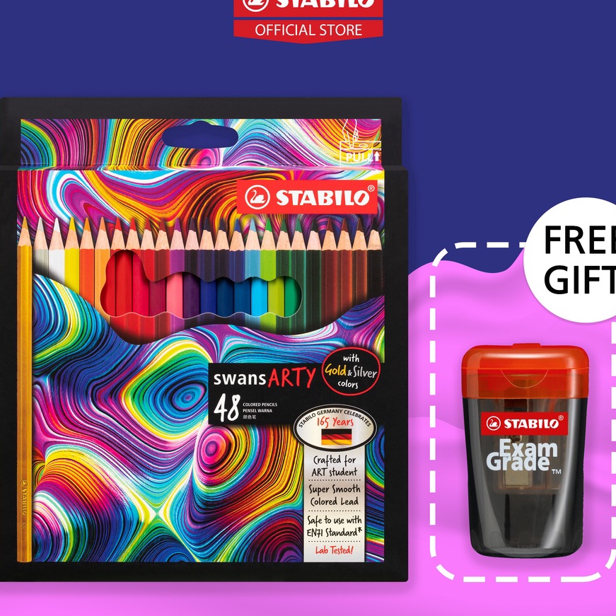 

Diskon STABILO swans ARTY Colored Pencils Pensil Warna Set Lengkap Alat Tulis Stationery Panjang Isi 12243648 FREE Warna Gold Sier