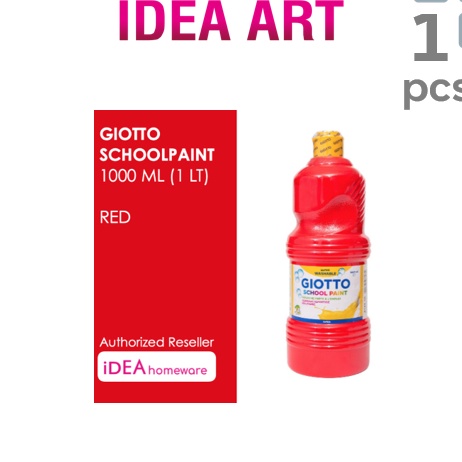 

berkualitas Giotto School Paint Red Merah 1 ml Cat Air Poster Lukis Washable 1 L