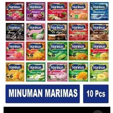 

Marimas minuman saschet variant rasa per pack isi @10pcs