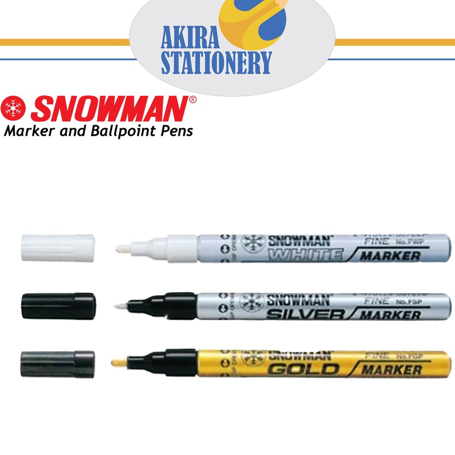 

HARI PENUH PROMO SPIDOL SNOWMAN PAINT MARKER PUTIH EMAS SILVER PERMANENT