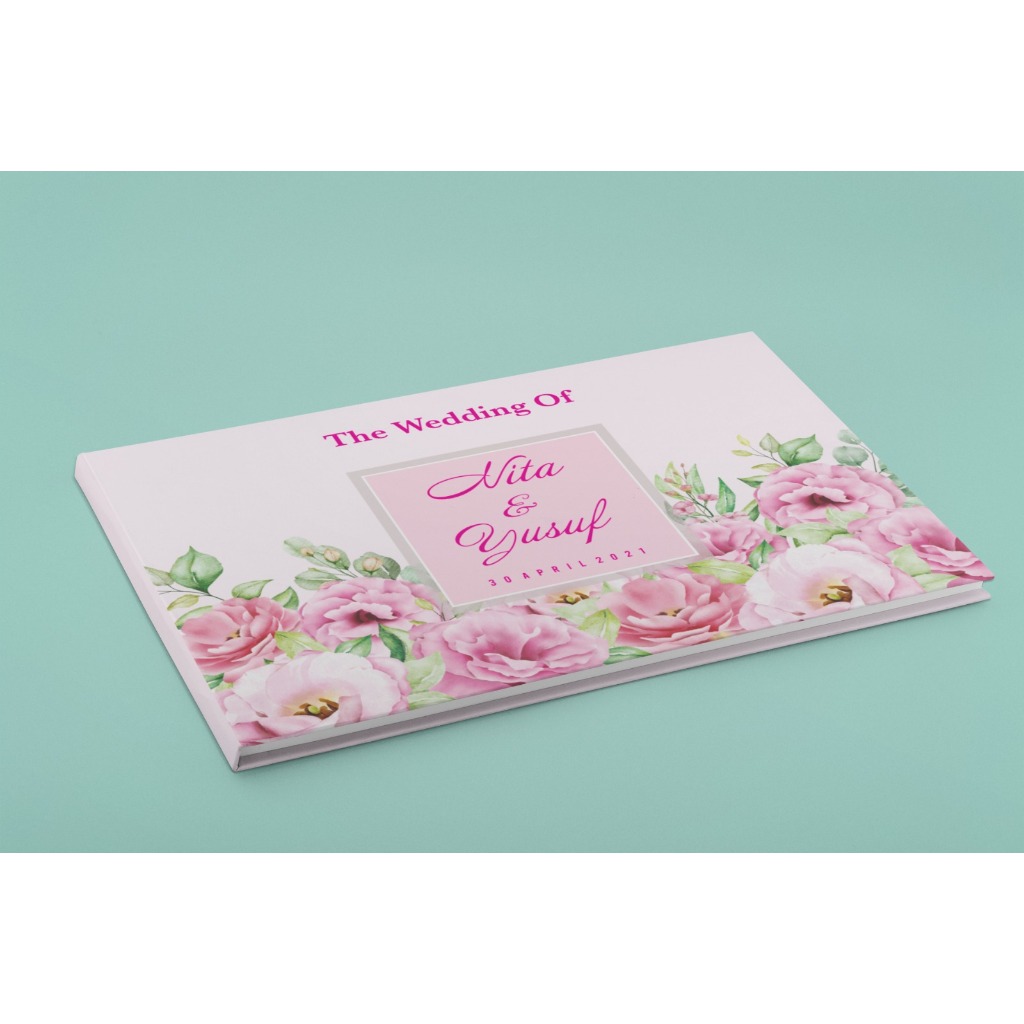 Buku Tamu Undangan Pernikahan Aesthetic Desain Premium