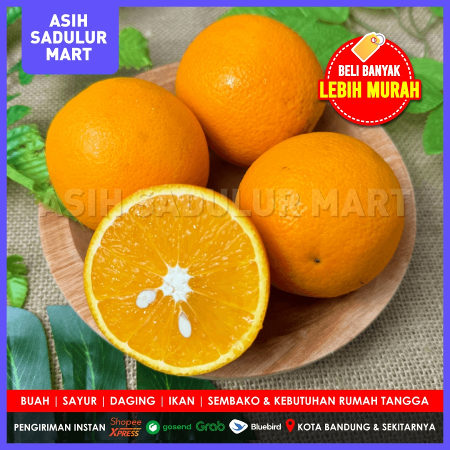 

Jeruk Navel 1kg & 500gr Promo Bandung Asih Sadulur Mart