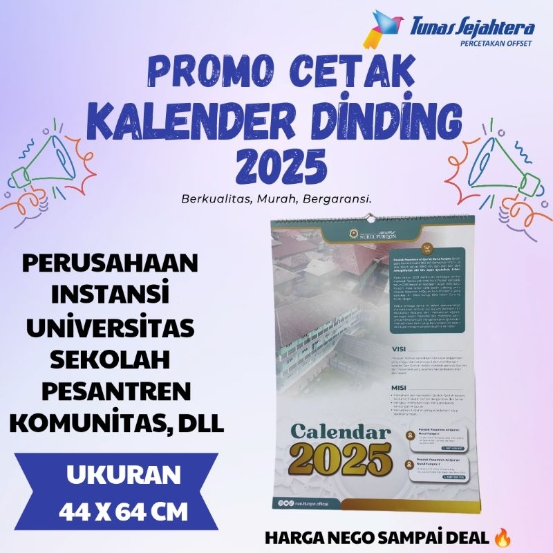 

Cetak Kalender 2025 Ukuran 44x64 Jumbo 13 Lembar