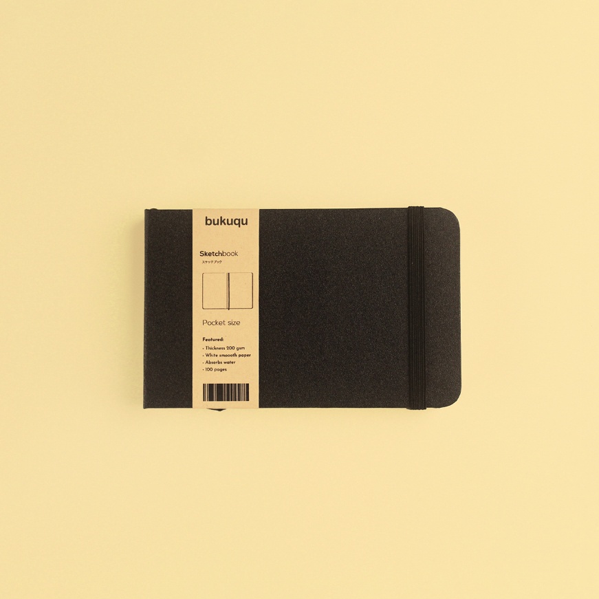 

HJ6 bukuqu Sketchbook A6 2 gsm Landscape HardcoverNotebook gambar Lukis Cat Air Buku Sketsa Pocket