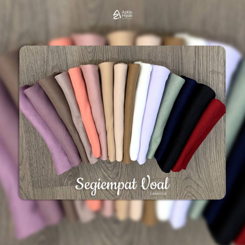 Segi empat Voal by Azkia hijab/Segi4 voal laser cut