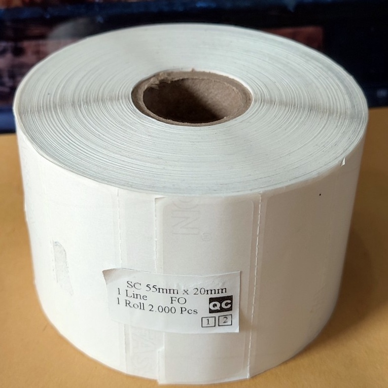 

Hemat ETIKET LABEL SEMICOATED 55x2 ISI 2PCS STIKER BARCODE 55 X 2