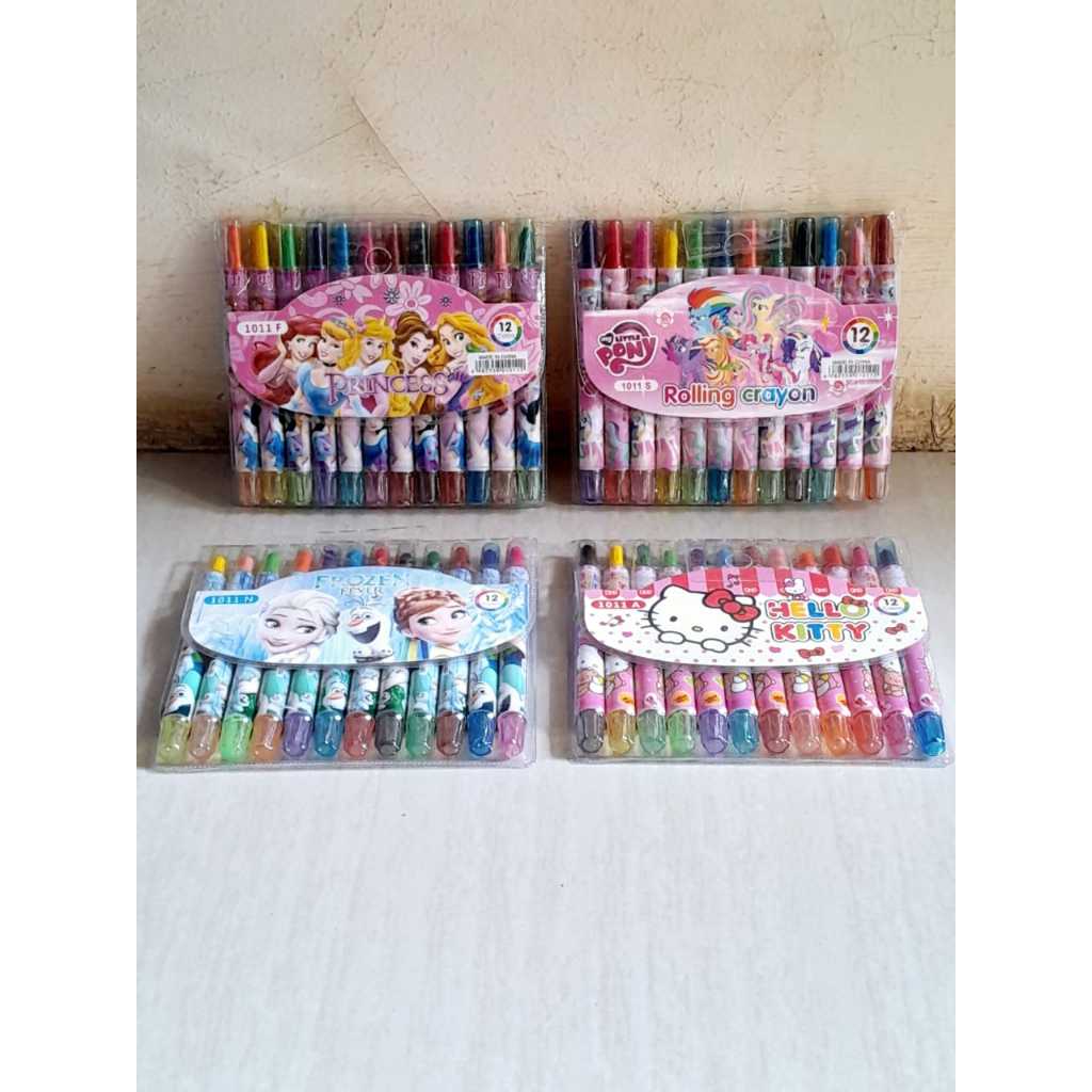 

Crayon putar fancy 12 warna pendek