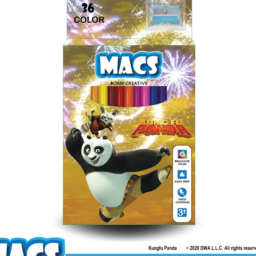 

Murah Macs Pensil warna Kung Fu Panda Coloring Pencil 36 warna
