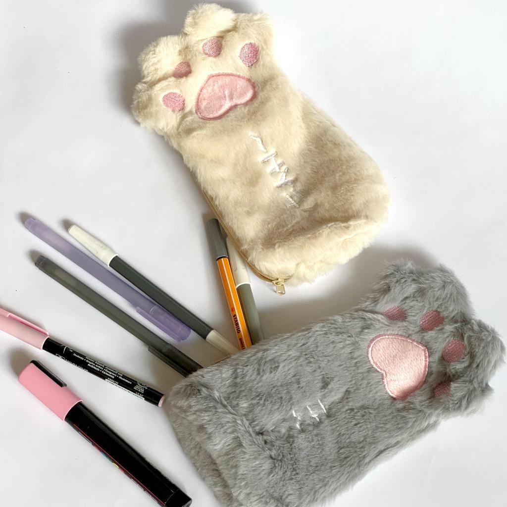 

Tempat Pensil Plush Bulu Cat Paw Lucu Murah Kucing Cute Warna