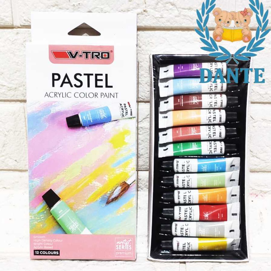 

KI3 Cat Acrylic VTRO 12 Warna PASTEL