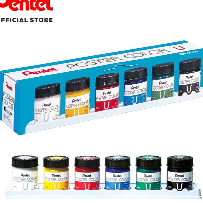 

KF7 Pentel poster color 3 ml set 6 WPU26E