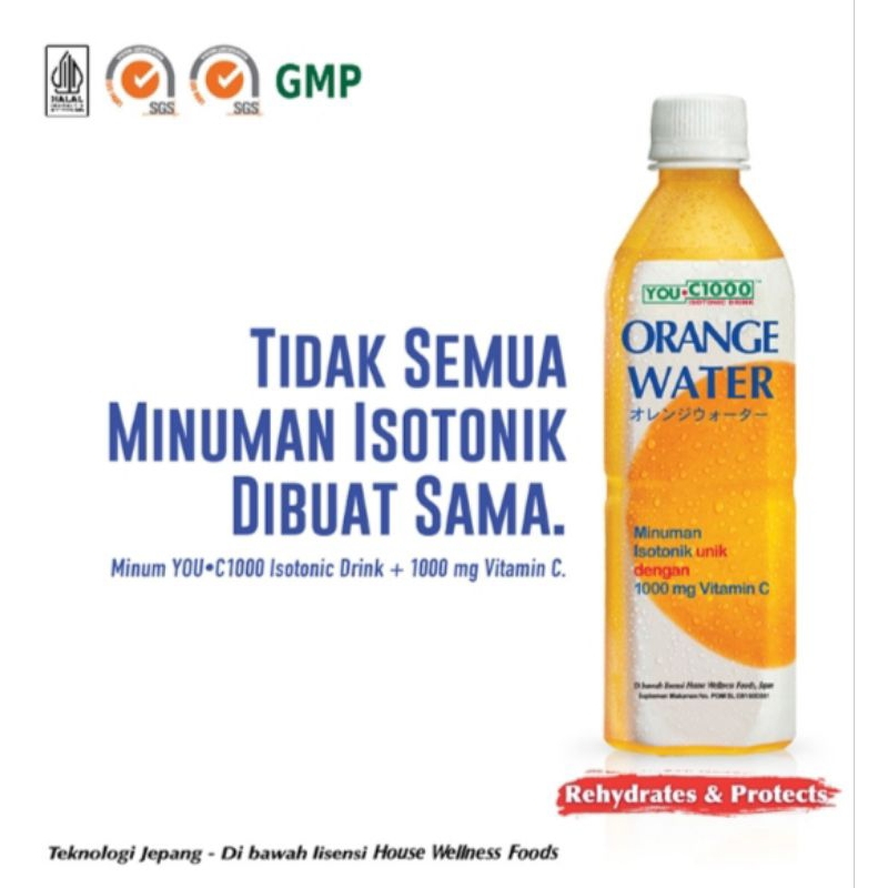 

YOU C1000 Minuman Isotonik Orange Water 500 ml