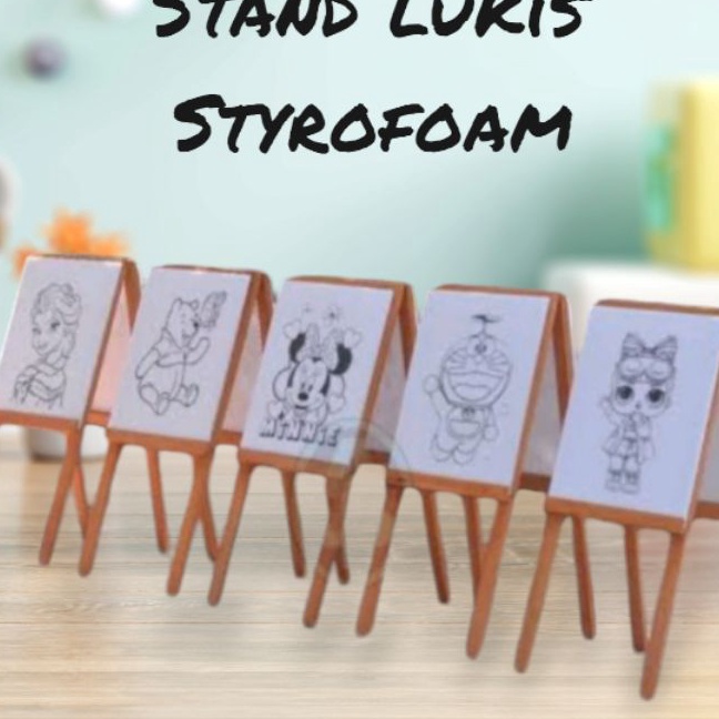 

Pilihan Meja lukis stand melukis 2 sisi from styrofoam bergambar 33x5