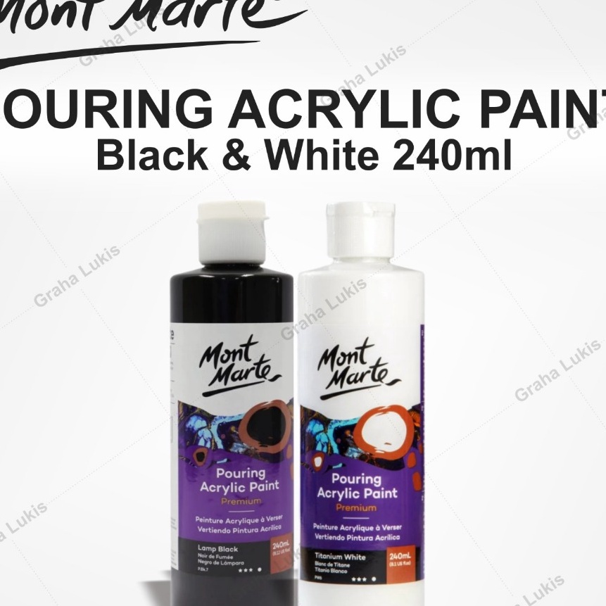 

Termurah Mont Marte Pouring Acrylic Paint 24ml BlackWhite