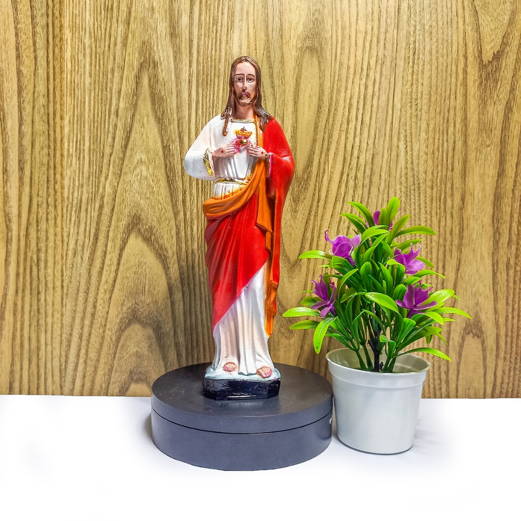 Patung Hati Kudus Yesus 25 cm/Patung Yesus/Patung Devosi Hati Kudus Yesus Katolik