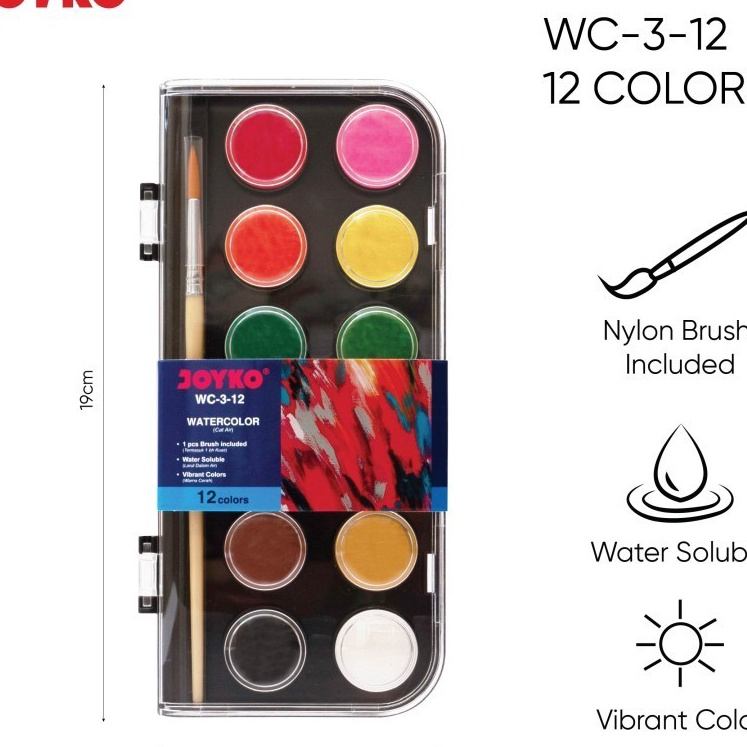 

Pilihan Cat Air Joyko Watercolor WC312 Colors