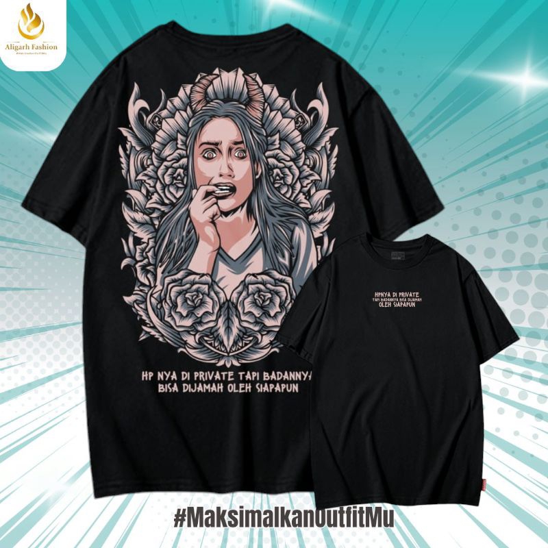 Baju kaos dewasa original premium satanic pluralisme kata kata sindiran cowok cewek
