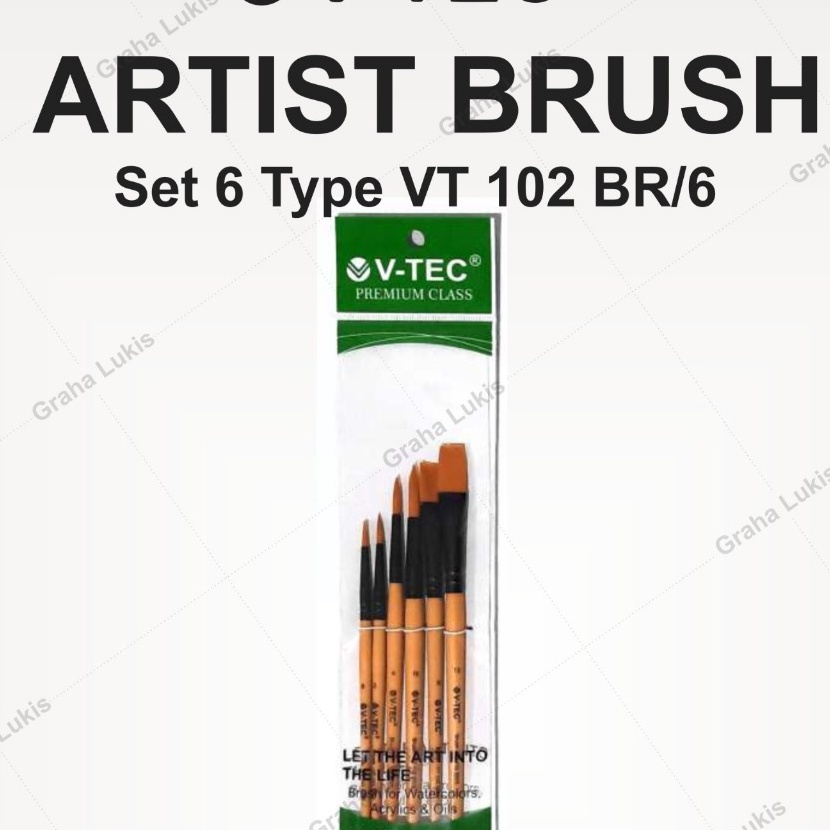 

Limit VTEC Artist Brushes Kuas Lukis VT 12 BR6 Set 6