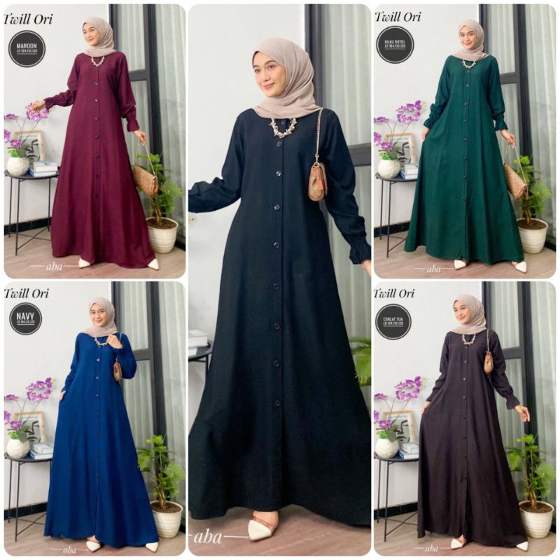 GAMIS TWILL ORI  GAMIS POLOS FASHION MUSLIM WANITA KEKINIAN TERBARU