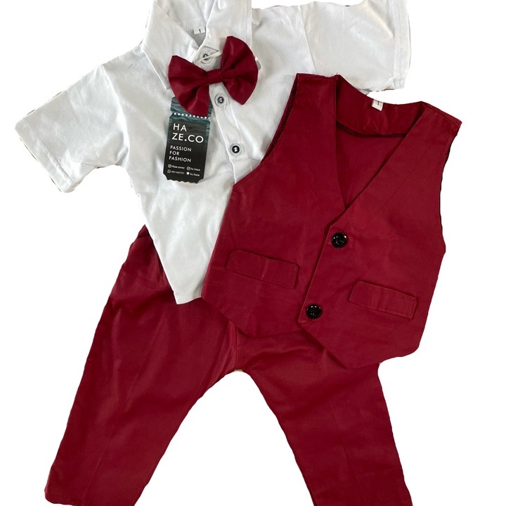 MURAH LEBAYYYY Setelan baju anak jas formal tuxedo pesta ulang 2 3 4 5 6 7 8 9 1 tahun vest rompi da