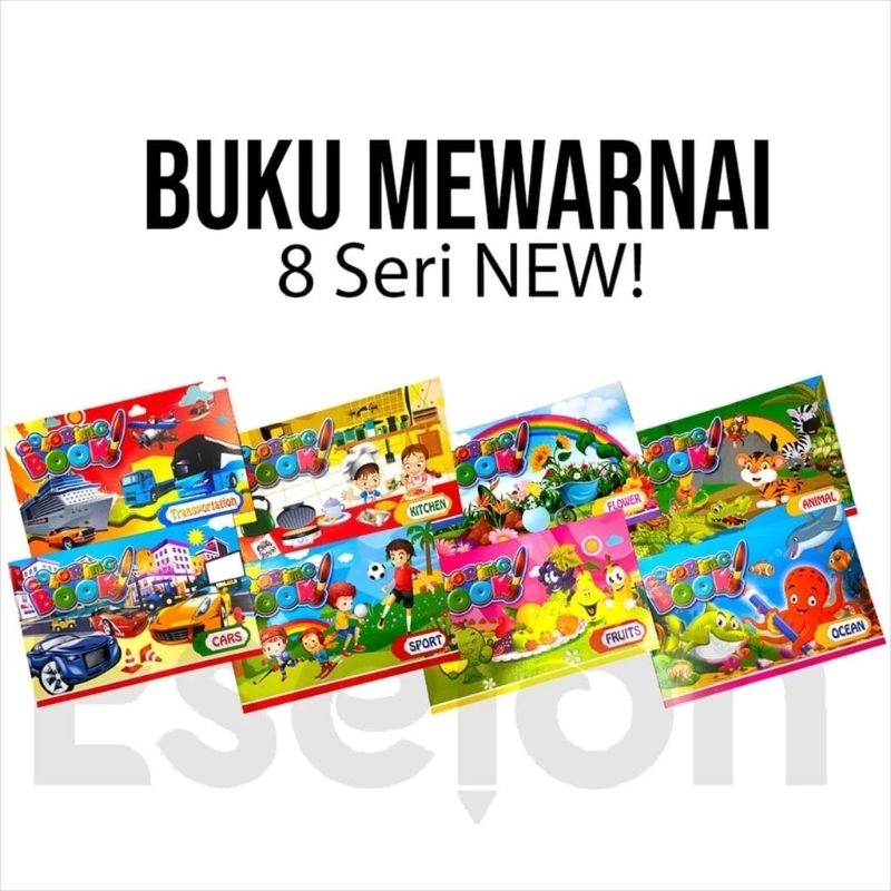 

[Whispers] Buku Mewarnai 8 Seri / Buku Menggambar Paket