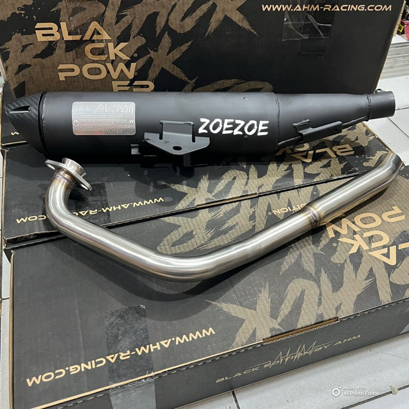 KNALPOT RACING AHM MX KING / SATRIA FU / JUPITER MX ORIGINAL MALAYSIA KNALPOT STD RACING AHM MX KING