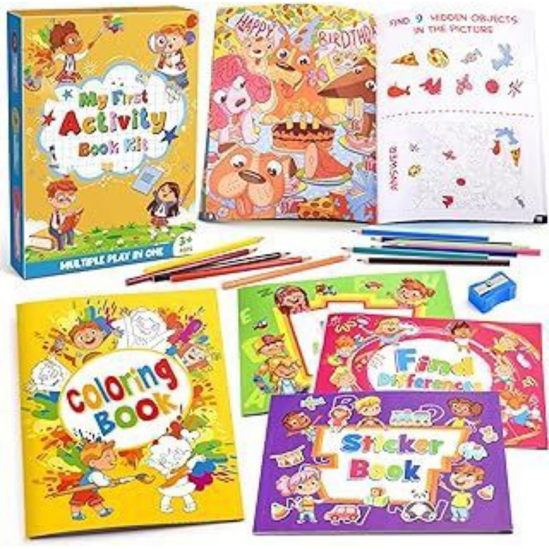 

BUKU MEWARNAI,EDUKASI UNTUK ANAK | COLORING BOOK WITH STICKER