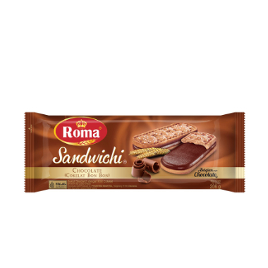 

Roma Biskuit Sandwich Cokelat Bon Bon 157g