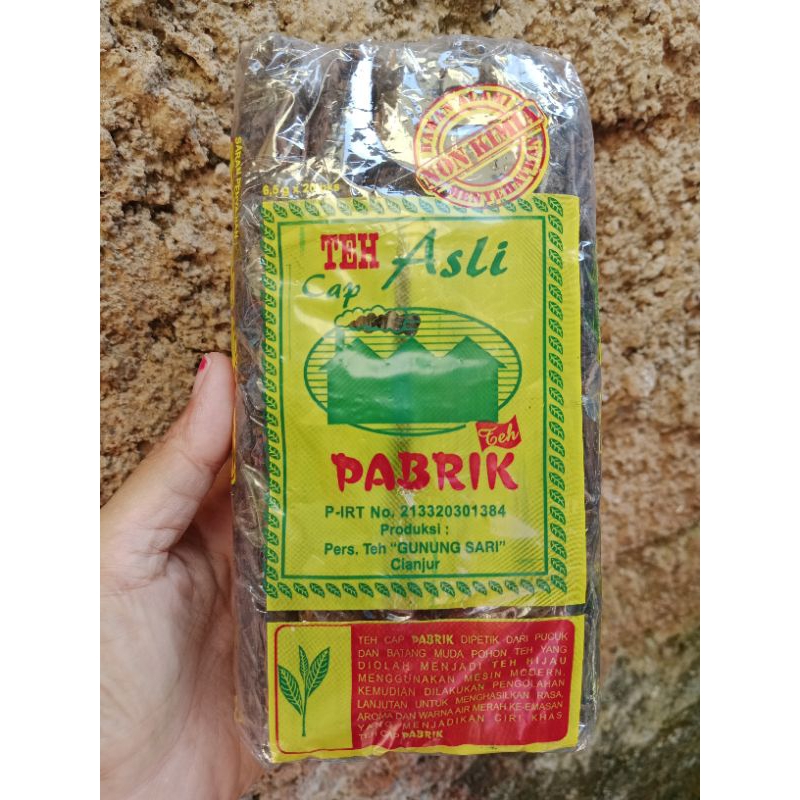 

TEH ASLI CAP PABRIK KEMASAN EKONOMIS 6,5 GRAM x 20 bks KHAS CIANJUR