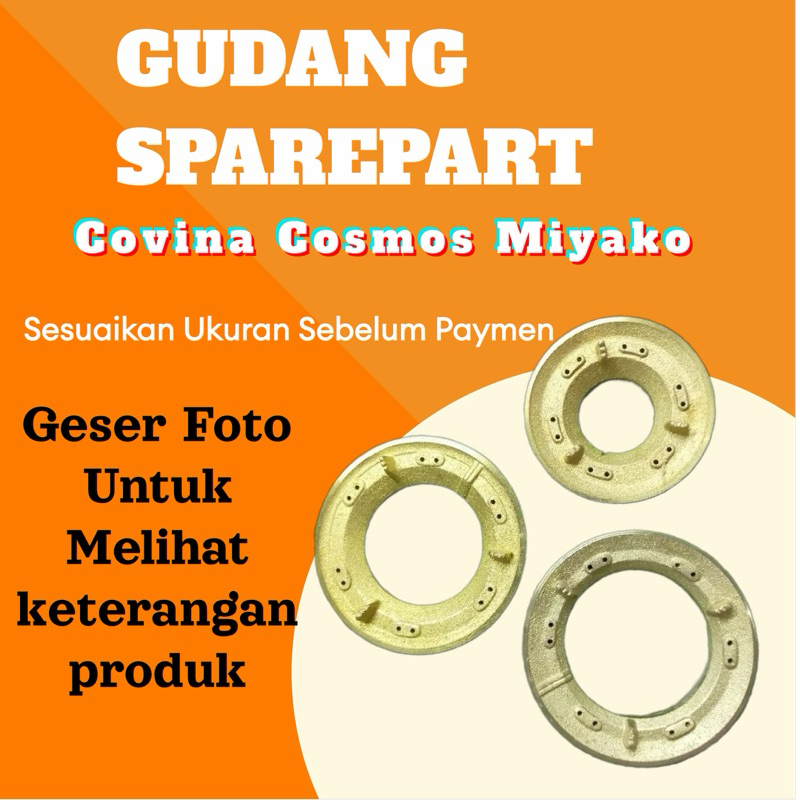 Burner Kuningan asli Kompor Gas Covina Cosmos & Miyako