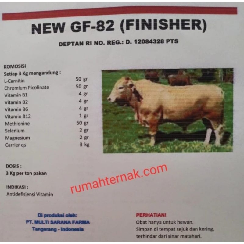 Premix Sapi Potong GF-82 new Finisher 25kg